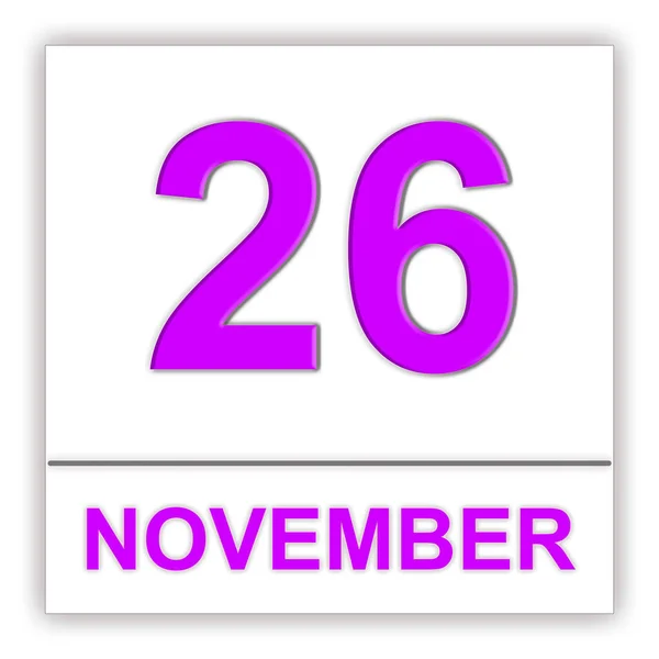 26 listopada. dzień w kalendarzu. — Zdjęcie stockowe