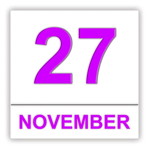 27 listopada. dzień w kalendarzu. — Zdjęcie stockowe