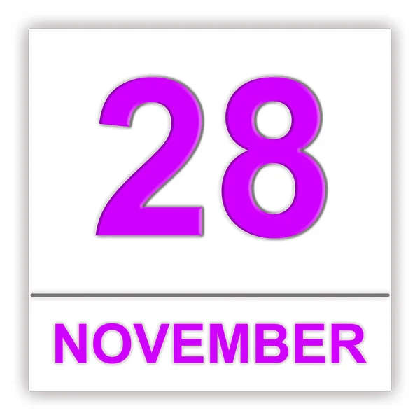 28 listopada. dzień w kalendarzu. — Zdjęcie stockowe