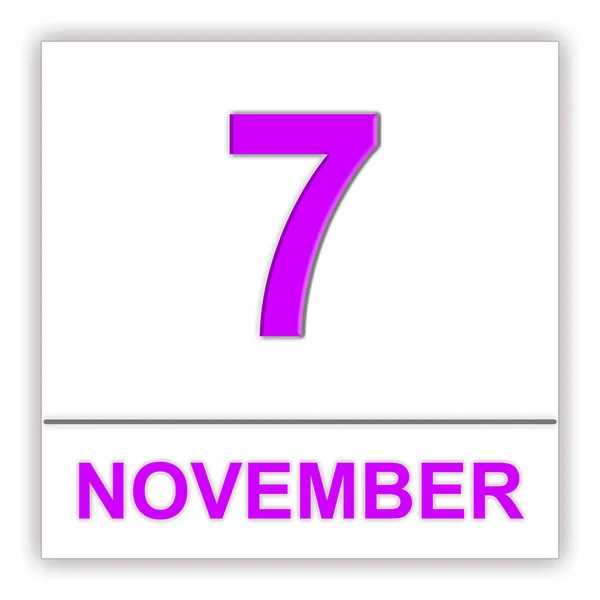 7 de noviembre. Día en el calendario . —  Fotos de Stock