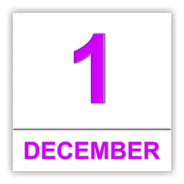 1 december. dag i kalendern. — Stockfoto