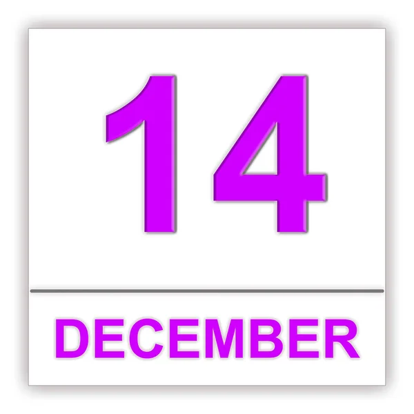14 december. dag op de kalender. — Stockfoto