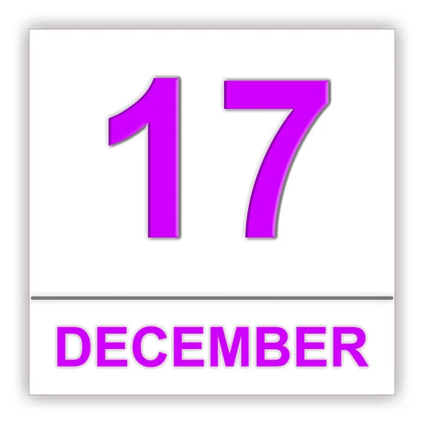 17 december. dag op de kalender. — Stockfoto