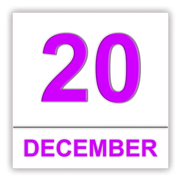 20 december. dag op de kalender. — Stockfoto