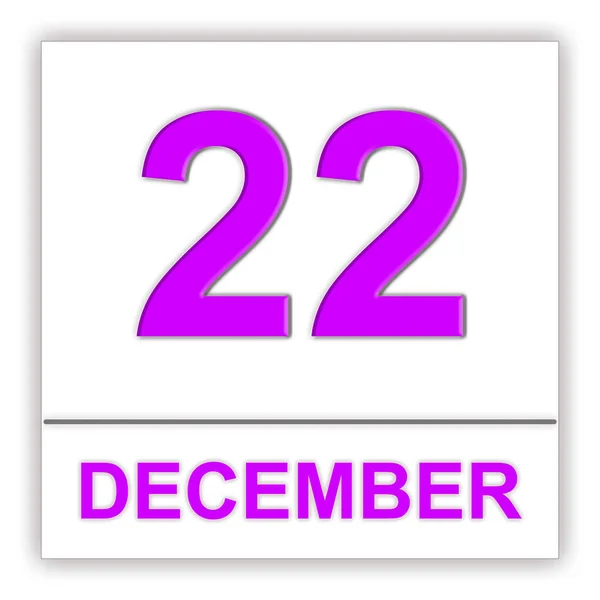 22 grudnia. dzień w kalendarzu. — Zdjęcie stockowe