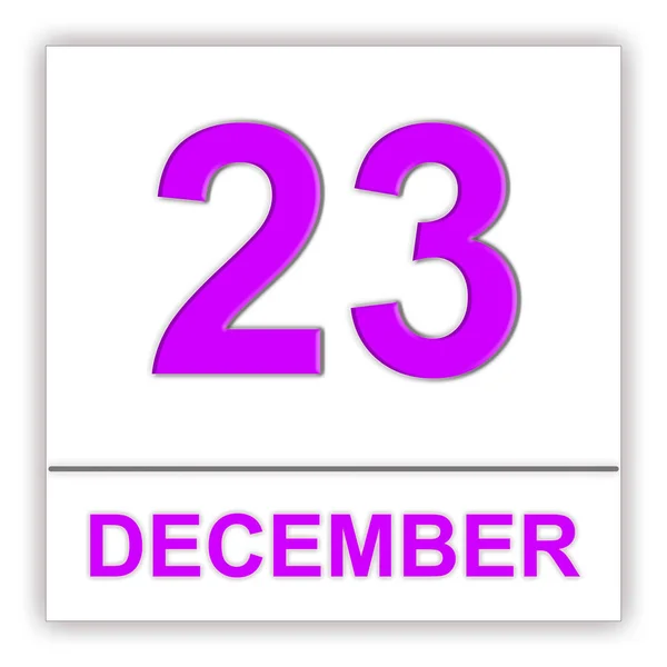 23 december. dag op de kalender. — Stockfoto