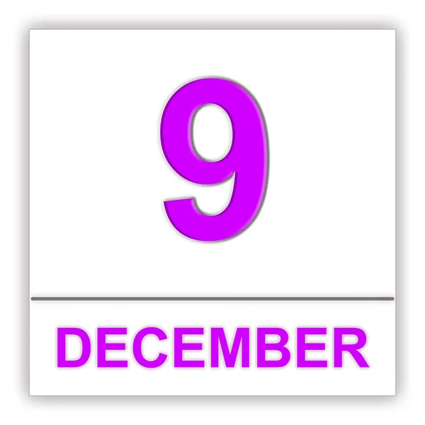 9 de diciembre. Día en el calendario . —  Fotos de Stock