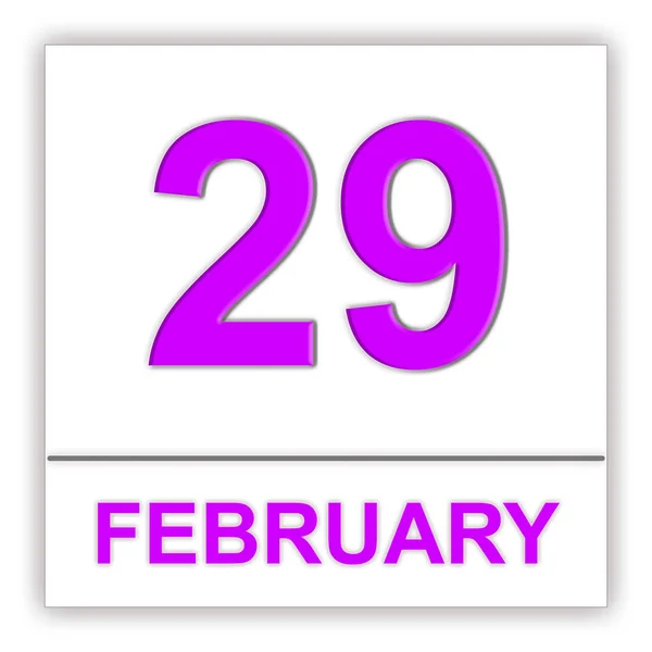29. Februar Tag im Kalender. — Stockfoto