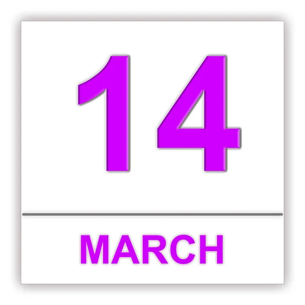 14 марта. День в календаре . — стоковое фото