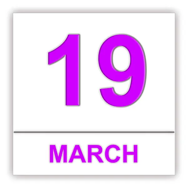 19 марта. День в календаре . — стоковое фото