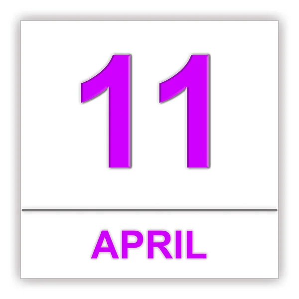 11. April im Kalender. — Stockfoto