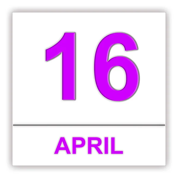 16 апреля. День в календаре . — стоковое фото