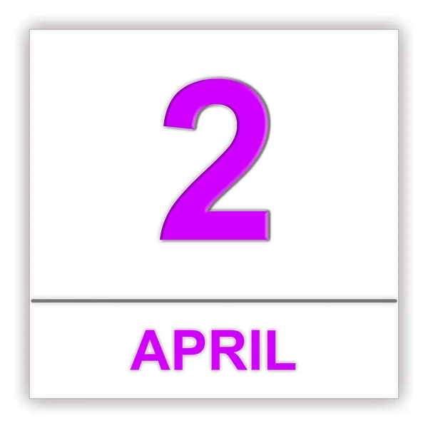 2 апреля. День в календаре . — стоковое фото