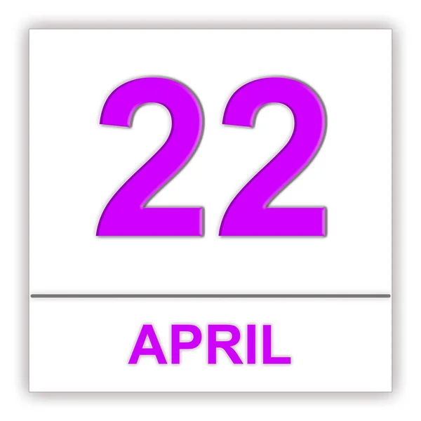 22 апреля. День в календаре . — стоковое фото
