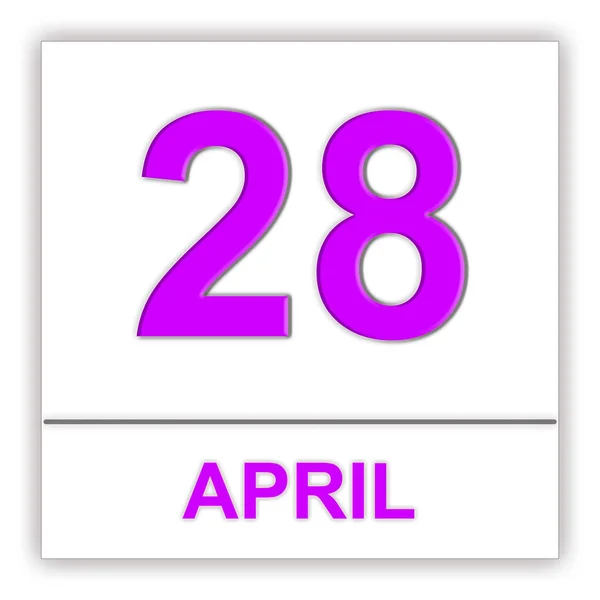 28 aprile. Giorno sul calendario . — Foto Stock