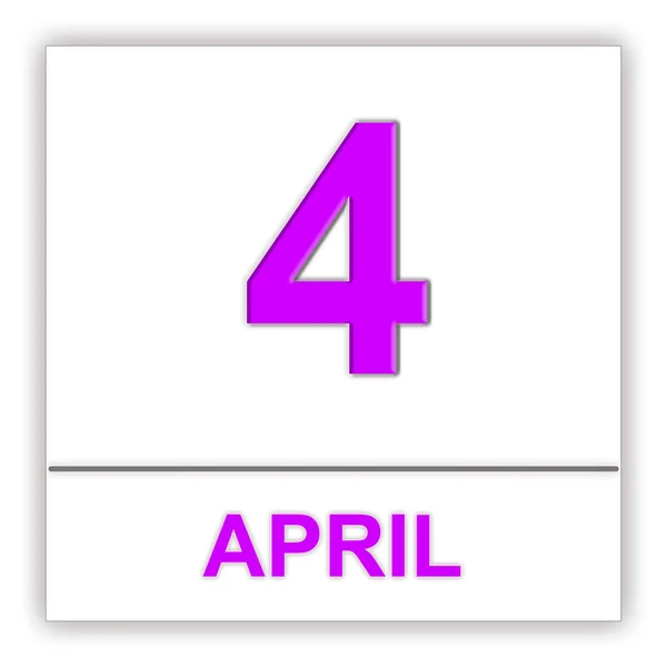 4 апреля. День в календаре . — стоковое фото