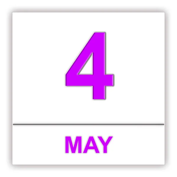 4 мая. День в календаре . — стоковое фото