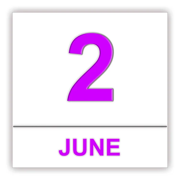 2 июня. День в календаре . — стоковое фото