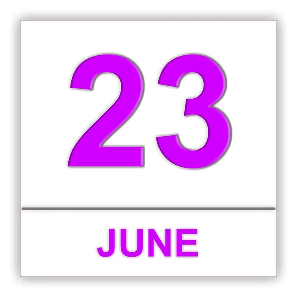 23 juni. dag i kalendern. — Stockfoto