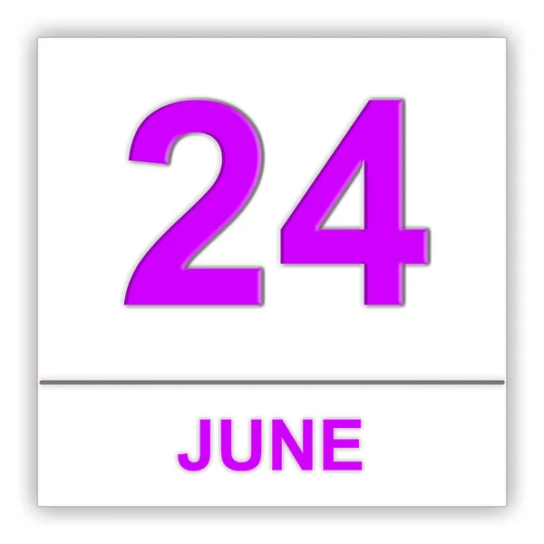 24 juni. dag i kalendern. — Stockfoto