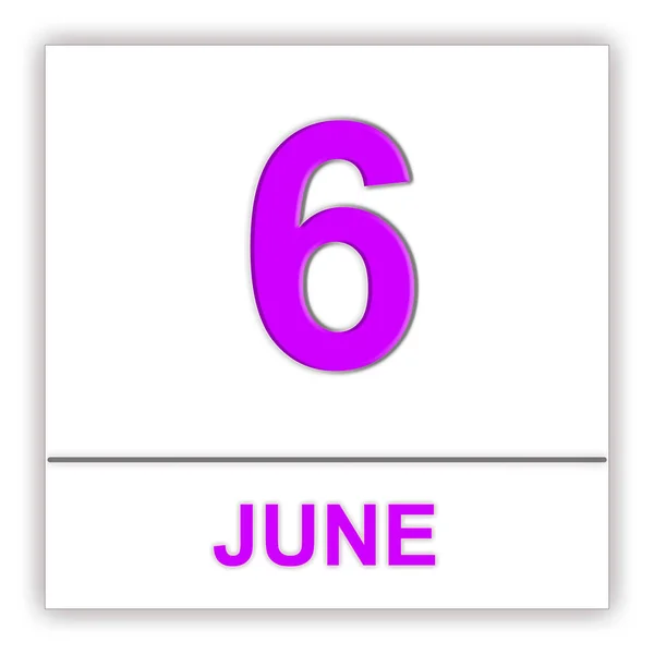 6 июня. День в календаре . — стоковое фото