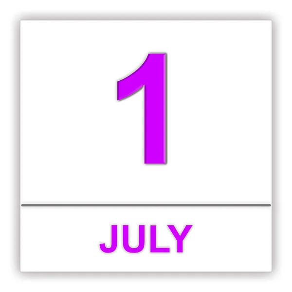 1 juli. dag i kalendern. — Stockfoto