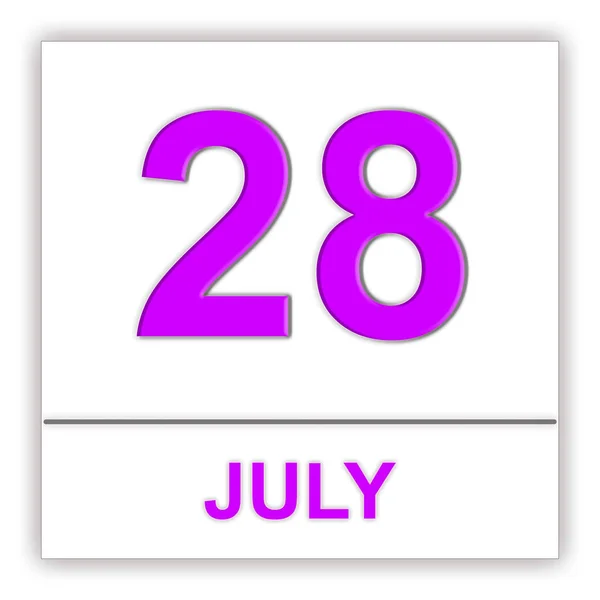 28 juli. dag i kalendern. — Stockfoto