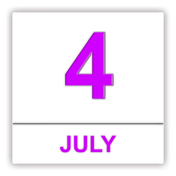 4 juli. dag i kalendern. — Stockfoto