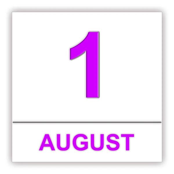 1 серпня. День за календарем . — стокове фото