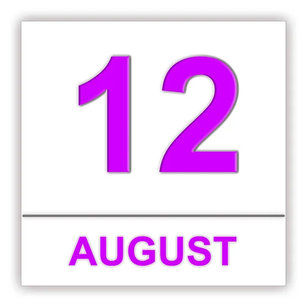 Augustus 12. dag op de kalender. — Stockfoto