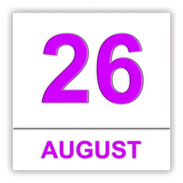 26 Αυγούστου. ημέρα στο ημερολόγιο. — Φωτογραφία Αρχείου