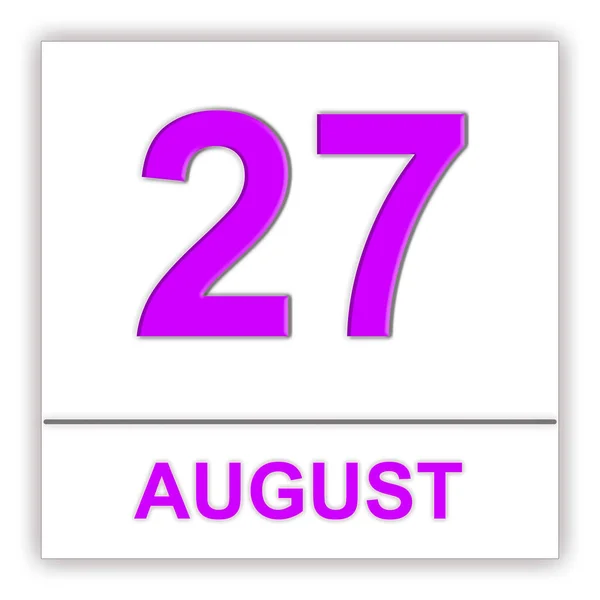 27 Αυγούστου. ημέρα στο ημερολόγιο. — Φωτογραφία Αρχείου