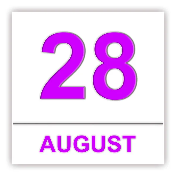 28 Αυγούστου. ημέρα στο ημερολόγιο. — Φωτογραφία Αρχείου