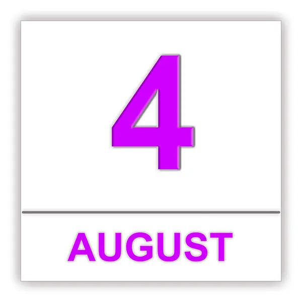 4 августа. День в календаре . — стоковое фото