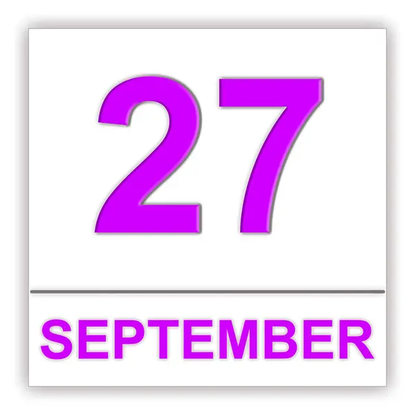 27. září. Den v kalendáři. — Stock fotografie