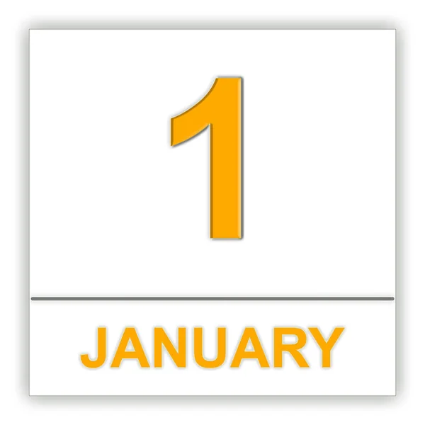 1 januari. Dag i kalendern. — Stockfoto