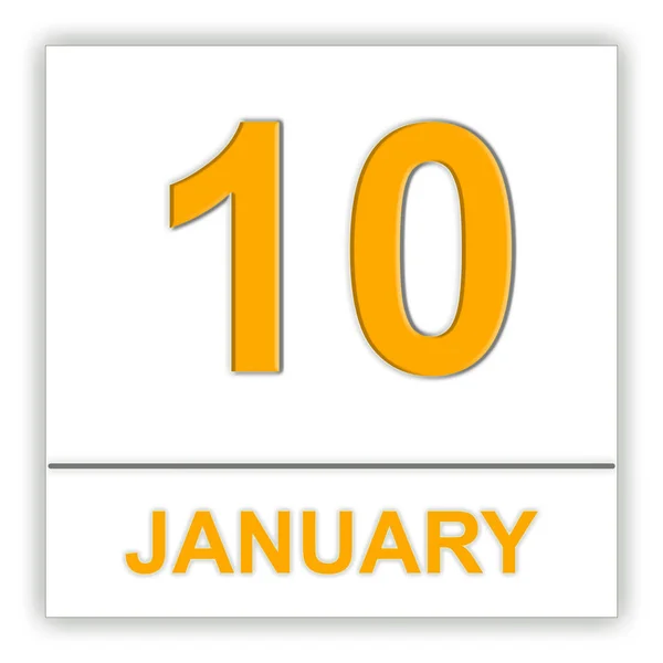 10 січня. День за календарем . — стокове фото