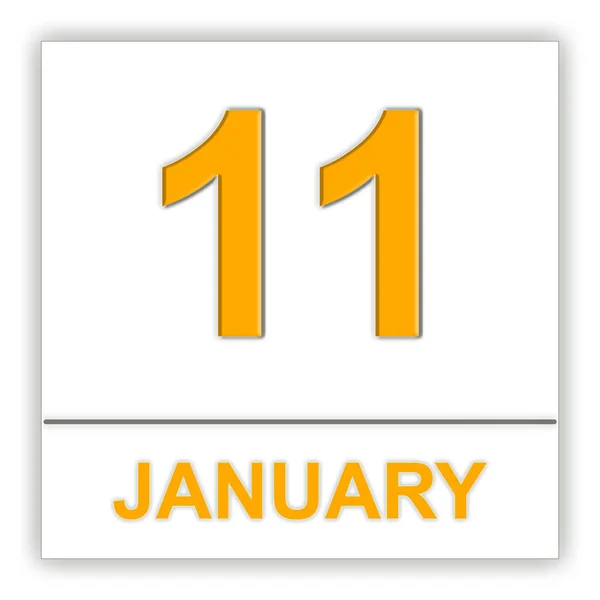 11. Januar im Kalender. — Stockfoto