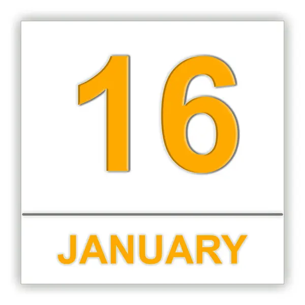 16 de Janeiro. Dia no calendário . — Fotografia de Stock