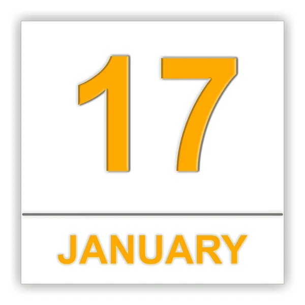 17 gennaio. Giorno sul calendario . — Foto Stock