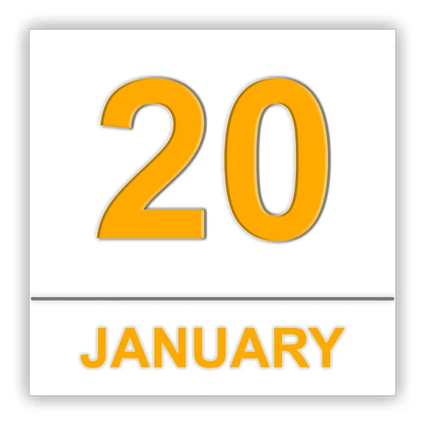 20. Januar im Kalender. — Stockfoto