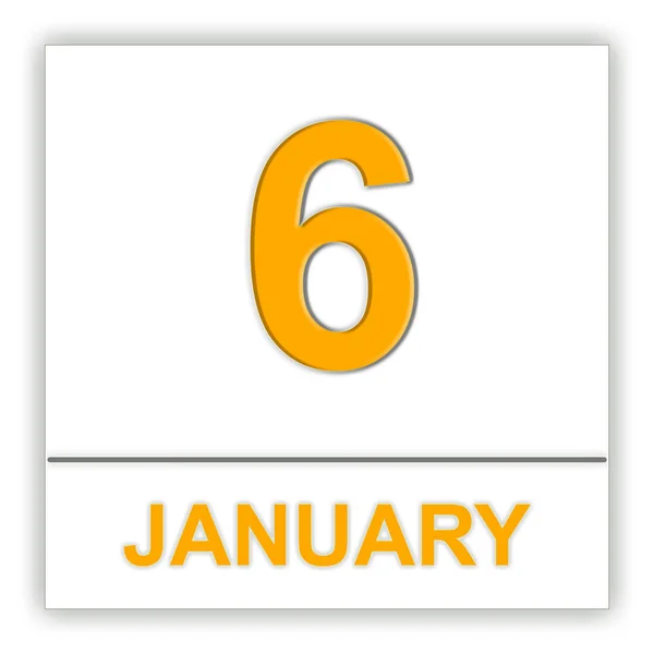 6. Januar im Kalender. — Stockfoto