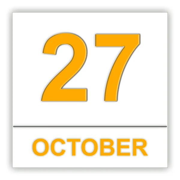 27. Oktober Tag im Kalender. — Stockfoto