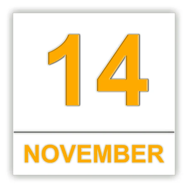 14. Novembertag im Kalender. — Stockfoto