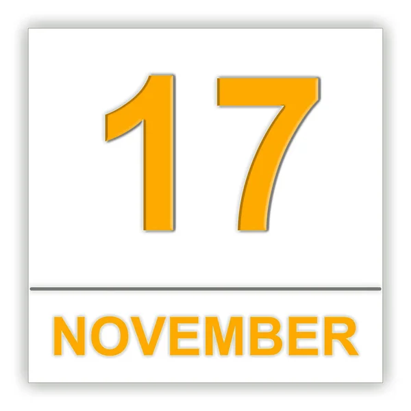 17. Novembertag im Kalender. — Stockfoto