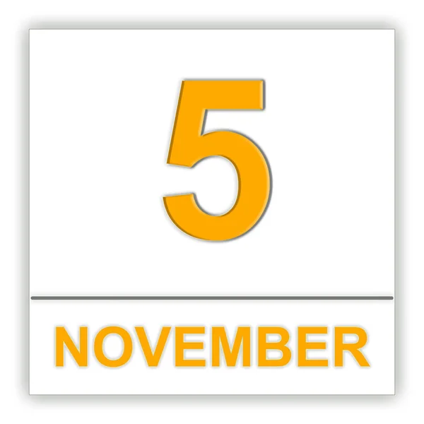 November 5. Day on the calendar. — Stock Photo, Image