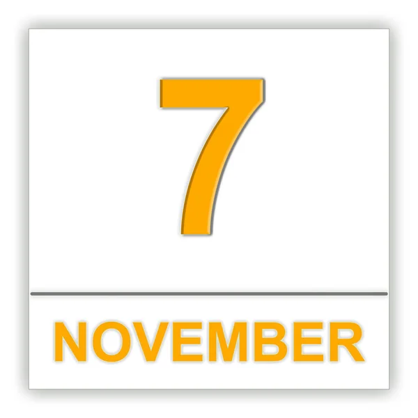 7 de noviembre. Día en el calendario . —  Fotos de Stock
