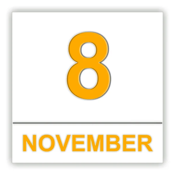 8 listopada. dzień w kalendarzu. — Zdjęcie stockowe