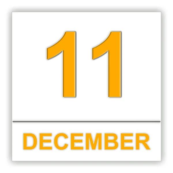 11 dicembre. Giorno sul calendario . — Foto Stock