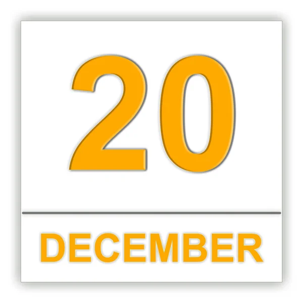 20 dicembre. Giorno sul calendario . — Foto Stock